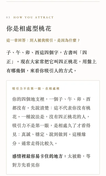 範例報告第 3 章：你吸引人的方式