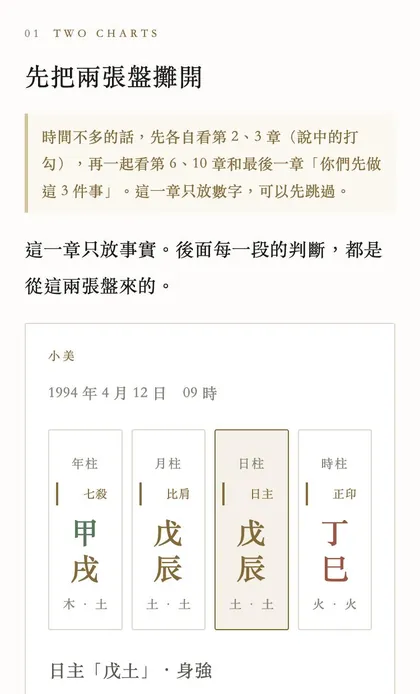 範例報告第 1 章：先把兩張盤攤開